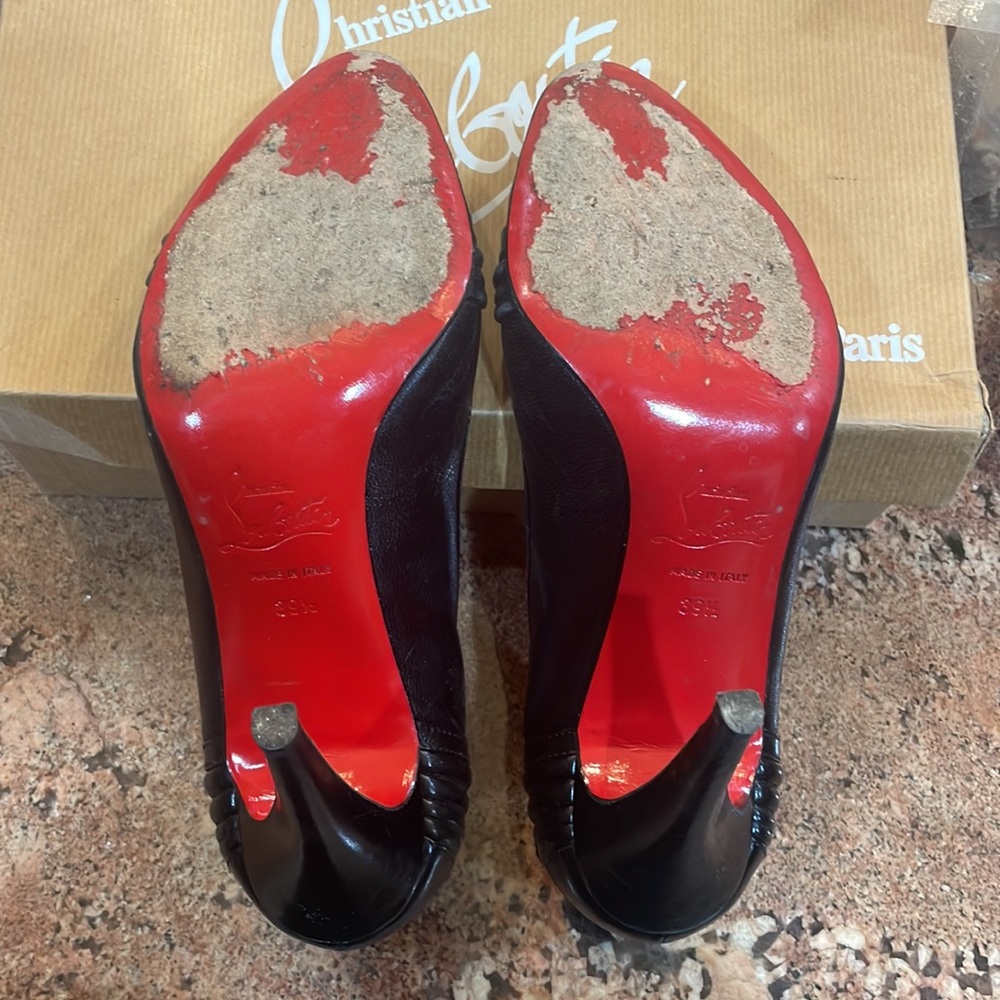 Christian Louboutin, size 9.5 / 39.5, black leather shoe 100% Authentic!!! - Picture 7 of 9